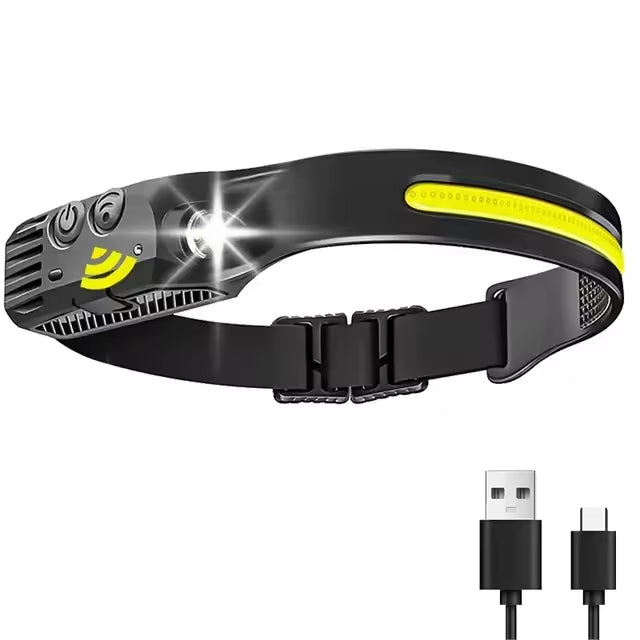 🔦Linterna De Cabeza Con Sensor Inteligente🔋